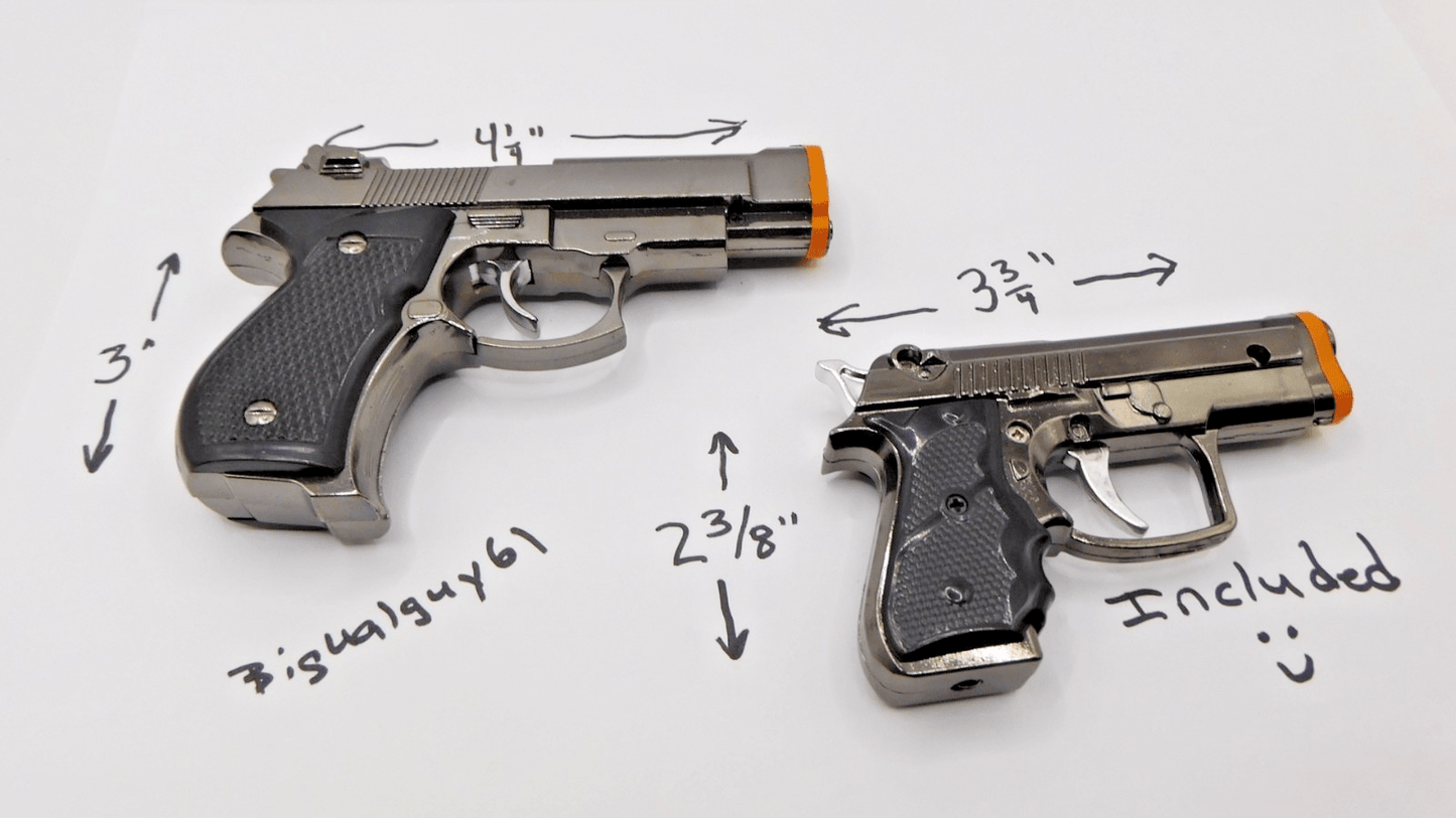 Black Beretta M92G CQB Shaped Novelty Pistol Gun Jet Torch Lighter USA - Lighter Deals USA