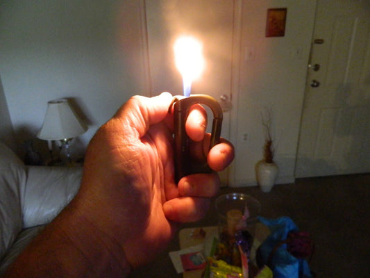 Carabiner D Ring Shaped Butane Lighter With Compass 4 Available Colors - Lighter Deals USA