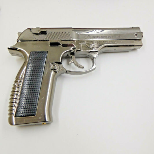 Chrome Metal Slide Action Gun Pistol Jet Torch Lighter - Lighter Deals USA