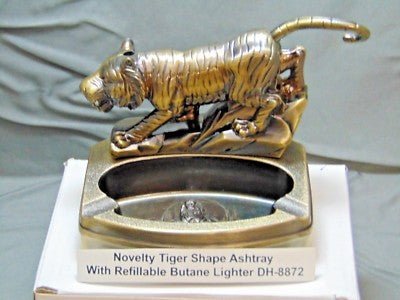 Novelty Tiger Shape Ashtray With Refillable Lighter USA Stocked And Sh - Lighter Deals USA