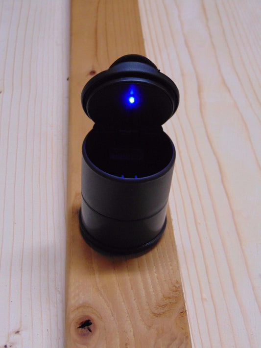 Portable Car Ashtray With Blue LED Light USA Stocked And Shipped - Lighter Deals USA