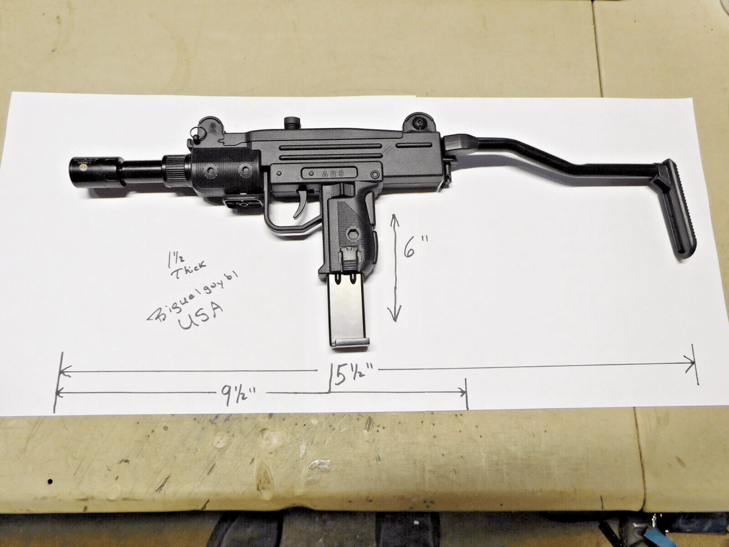 UZI 9mm Submachine Gun Pistol Jet Torch Lighter Combo Terminator Edition - Lighter Deals USA