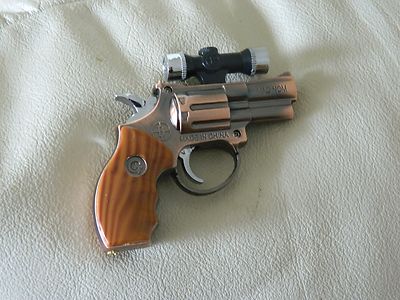 .357 Magnum Gun Shaped Jet Torch Lighter with USA Legal Laser Site - Lighter Deals USA