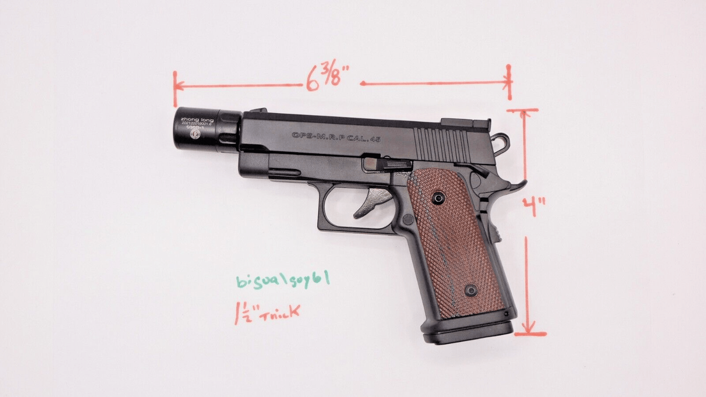 .45 Cal Slide Action OPS Gun Pistol Shape Jet Torch Lighter USA Stocked - Lighter Deals USA