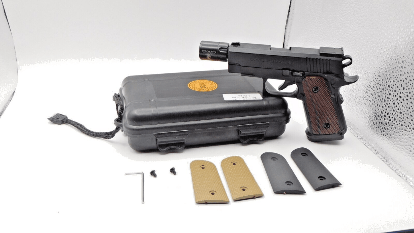 .45 Cal Slide Action OPS Gun Pistol Shape Jet Torch Lighter USA Stocked - Lighter Deals USA