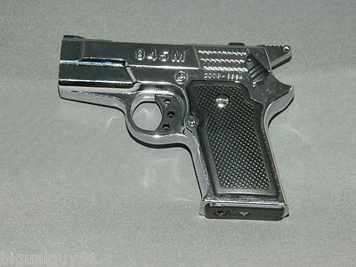 945M Twin Flame Revolver Pistol Gun Style Butane Jet Torch Lighter USA - Lighter Deals USA