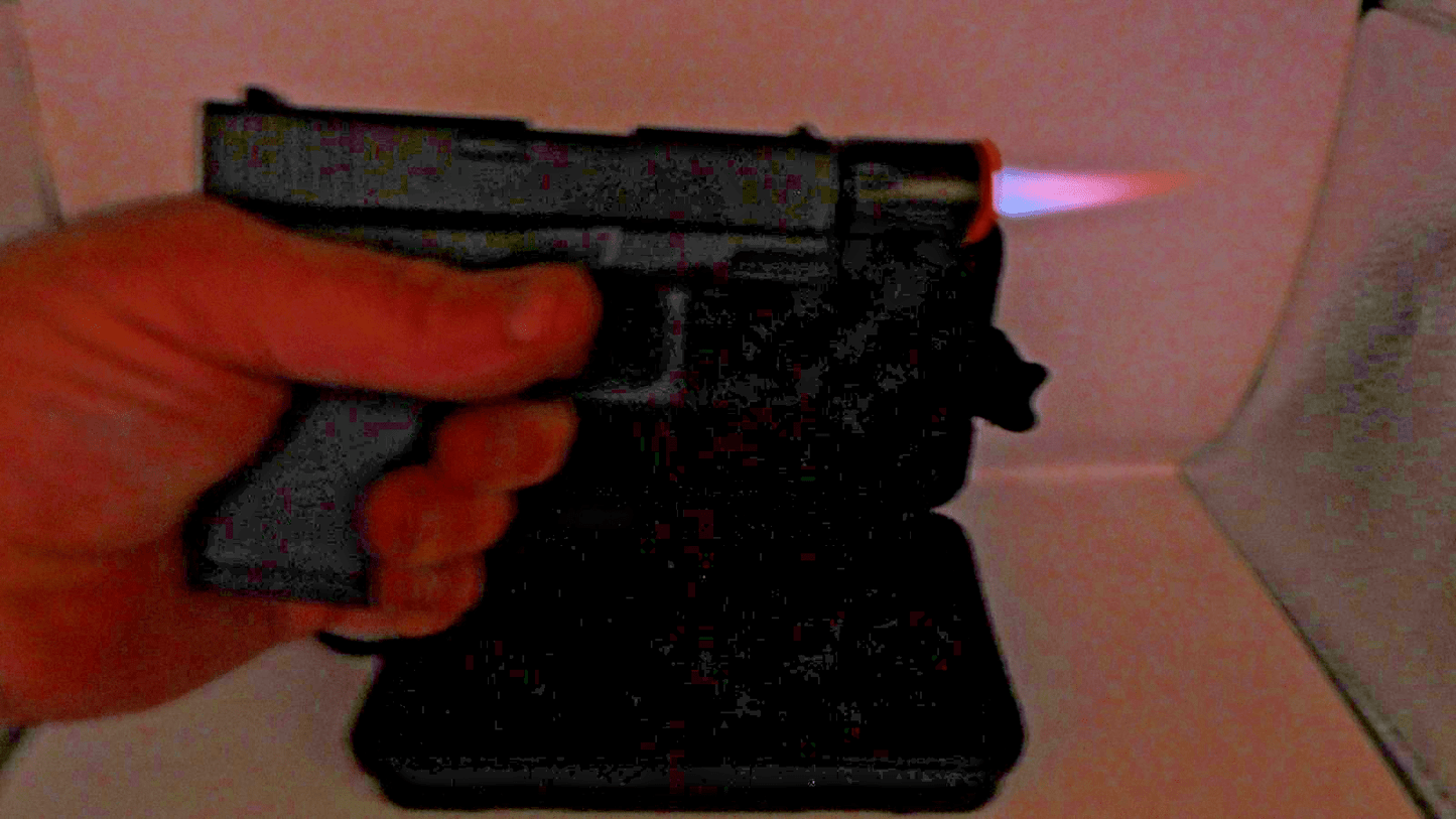 9mm Gun Shape Jet Torch Lighter USA Stocked And Shipped Includes Case - Lighter Deals USA