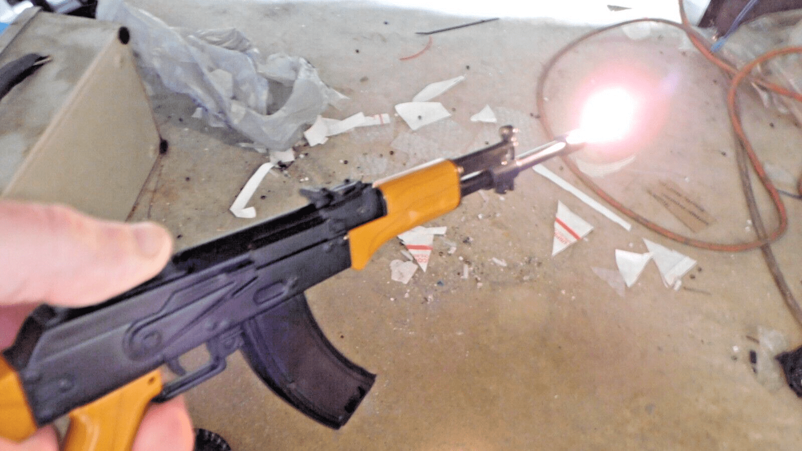 AK - 47 Rifle BBQ Gun Butane Lighter Refillable 15" BBQ Lighter USA Stocked - Lighter Deals USA