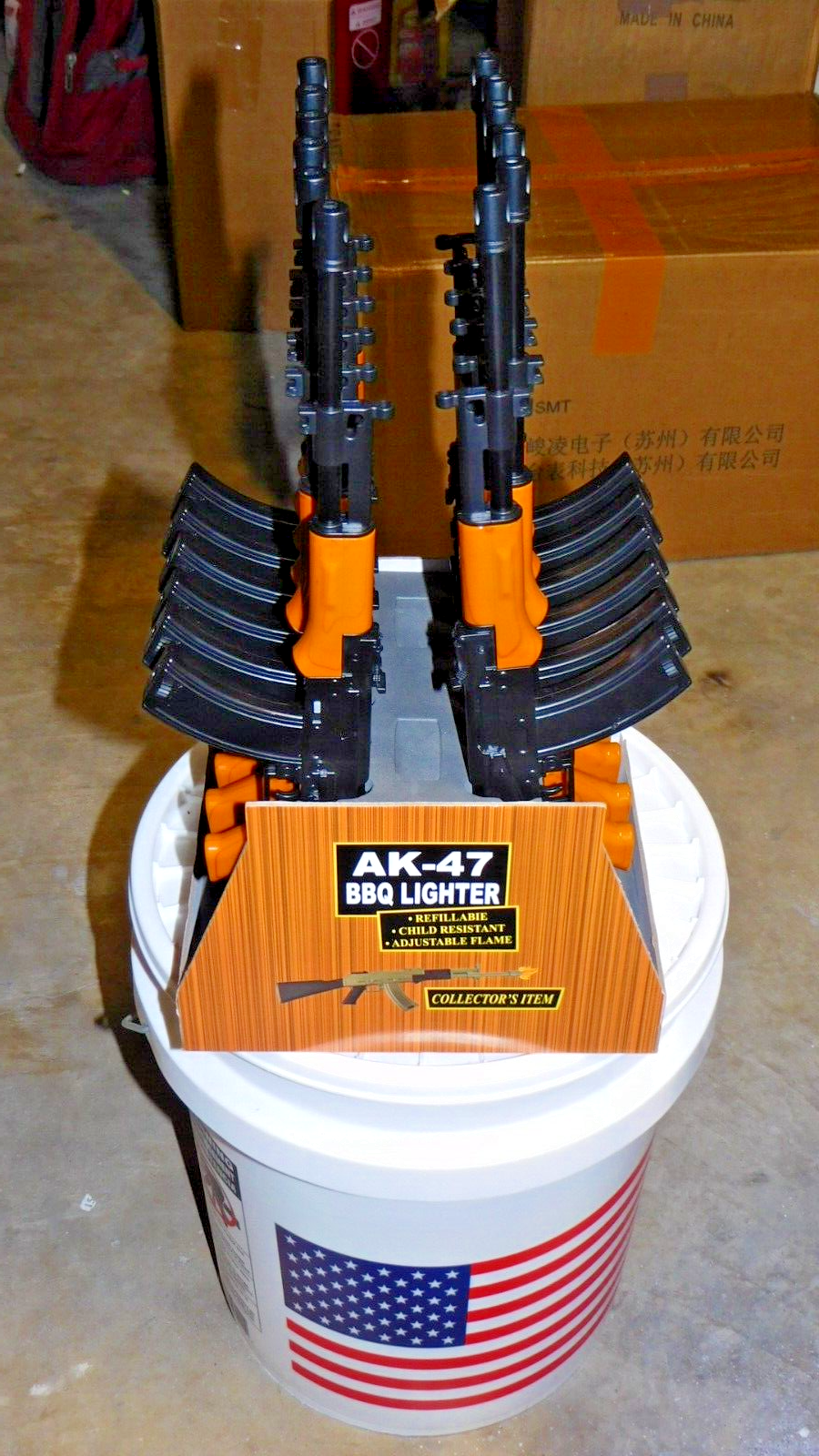 AK - 47 Rifle BBQ Gun Butane Lighter Refillable 15" BBQ Lighter USA Stocked - Lighter Deals USA