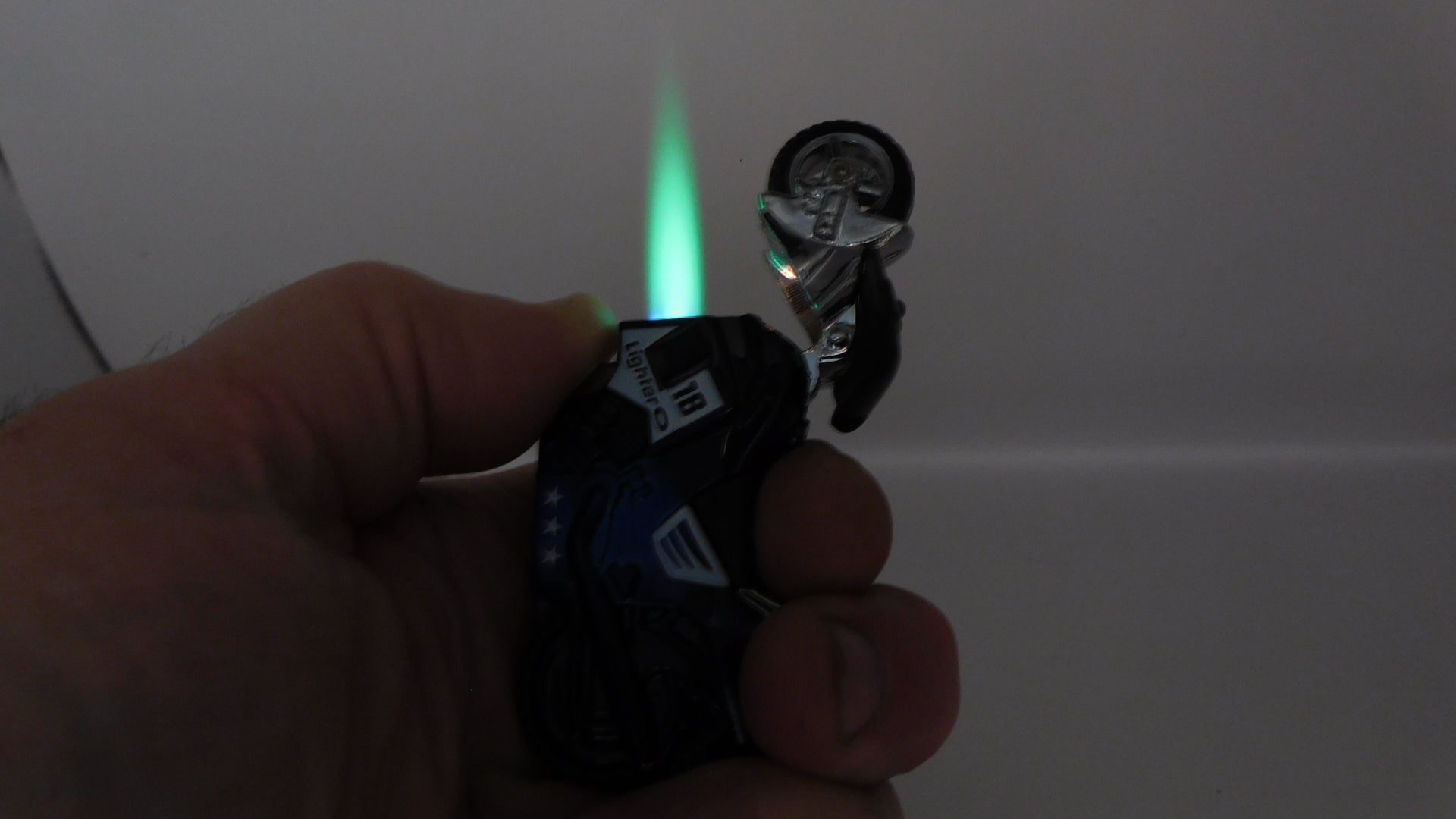 Blue Racing Motorcycle Butane Lighter USA Stocked and Shipped - Lighter Deals USA