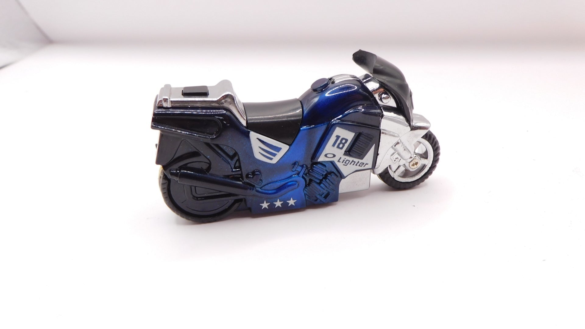 Blue Racing Motorcycle Butane Lighter USA Stocked and Shipped - Lighter Deals USA
