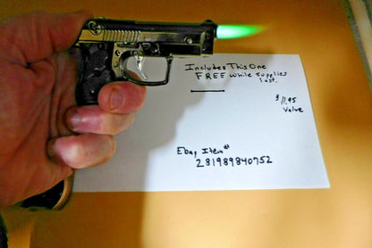 Bronze Beretta M92G CQB Shaped Novelty Pistol Gun Jet Torch Lighter US - Lighter Deals USA
