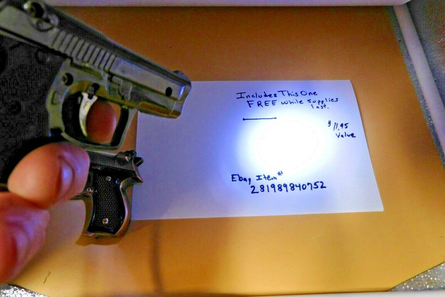 Bronze Beretta M92G CQB Shaped Novelty Pistol Gun Jet Torch Lighter US - Lighter Deals USA