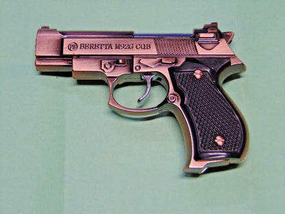 Bronze Beretta M92G CQB Shaped Novelty Pistol Gun Jet Torch Lighter US - Lighter Deals USA