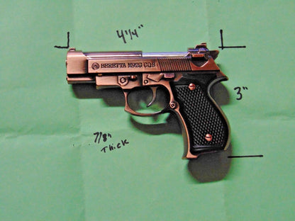Bronze Beretta M92G CQB Shaped Novelty Pistol Gun Jet Torch Lighter US - Lighter Deals USA