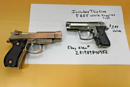 Bronze Beretta M92G CQB Shaped Novelty Pistol Gun Jet Torch Lighter US - Lighter Deals USA