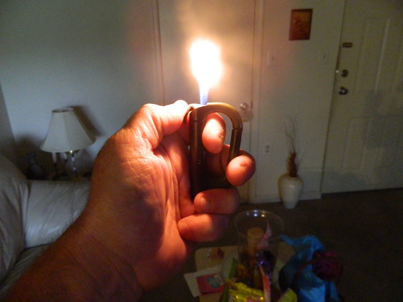 Carabiner D Ring Shaped Butane Lighter With Compass 4 Available Colors - Lighter Deals USA
