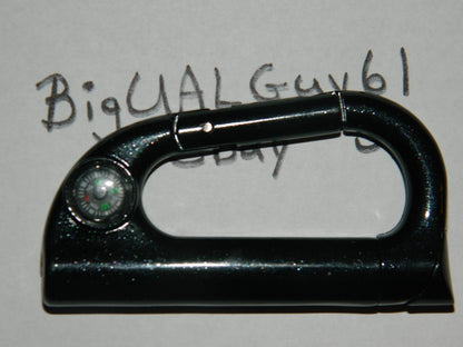 Carabiner D Ring Shaped Butane Lighter With Compass 4 Available Colors - Lighter Deals USA