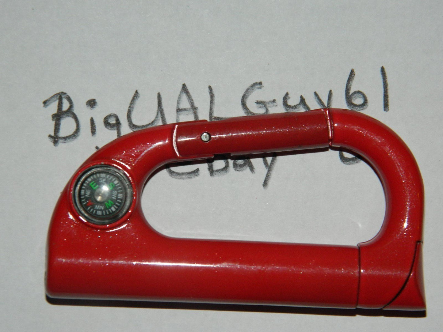 Carabiner D Ring Shaped Butane Lighter With Compass 4 Available Colors - Lighter Deals USA