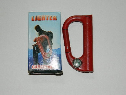 Carabiner D Ring Shaped Butane Lighter With Compass 4 Available Colors - Lighter Deals USA