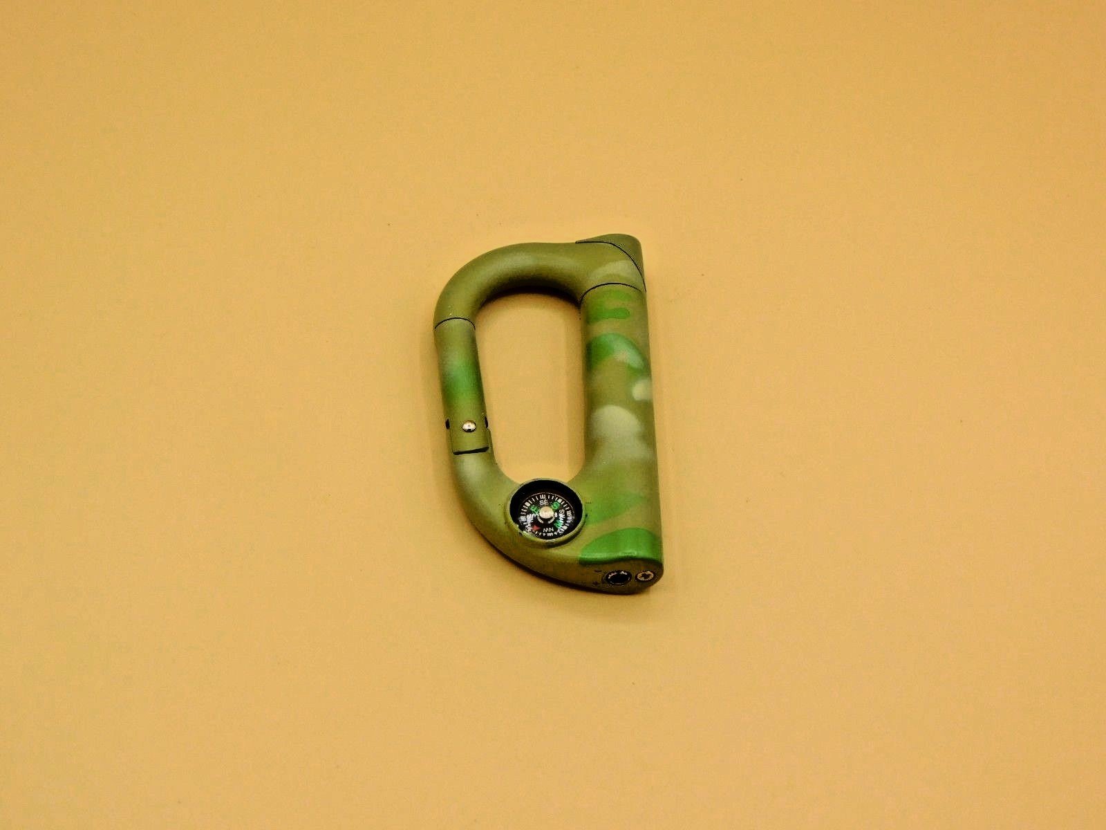 Carabiner D Ring Shaped Butane Lighter With Compass 4 Available Colors - Lighter Deals USA