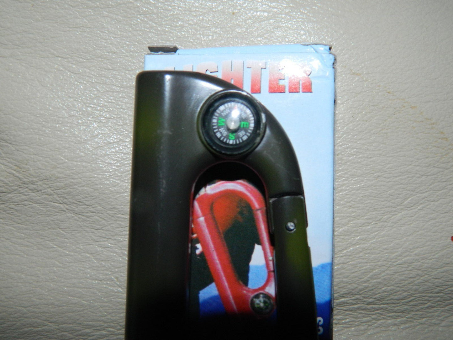 Carabiner D Ring Shaped Butane Lighter With Compass 4 Available Colors - Lighter Deals USA