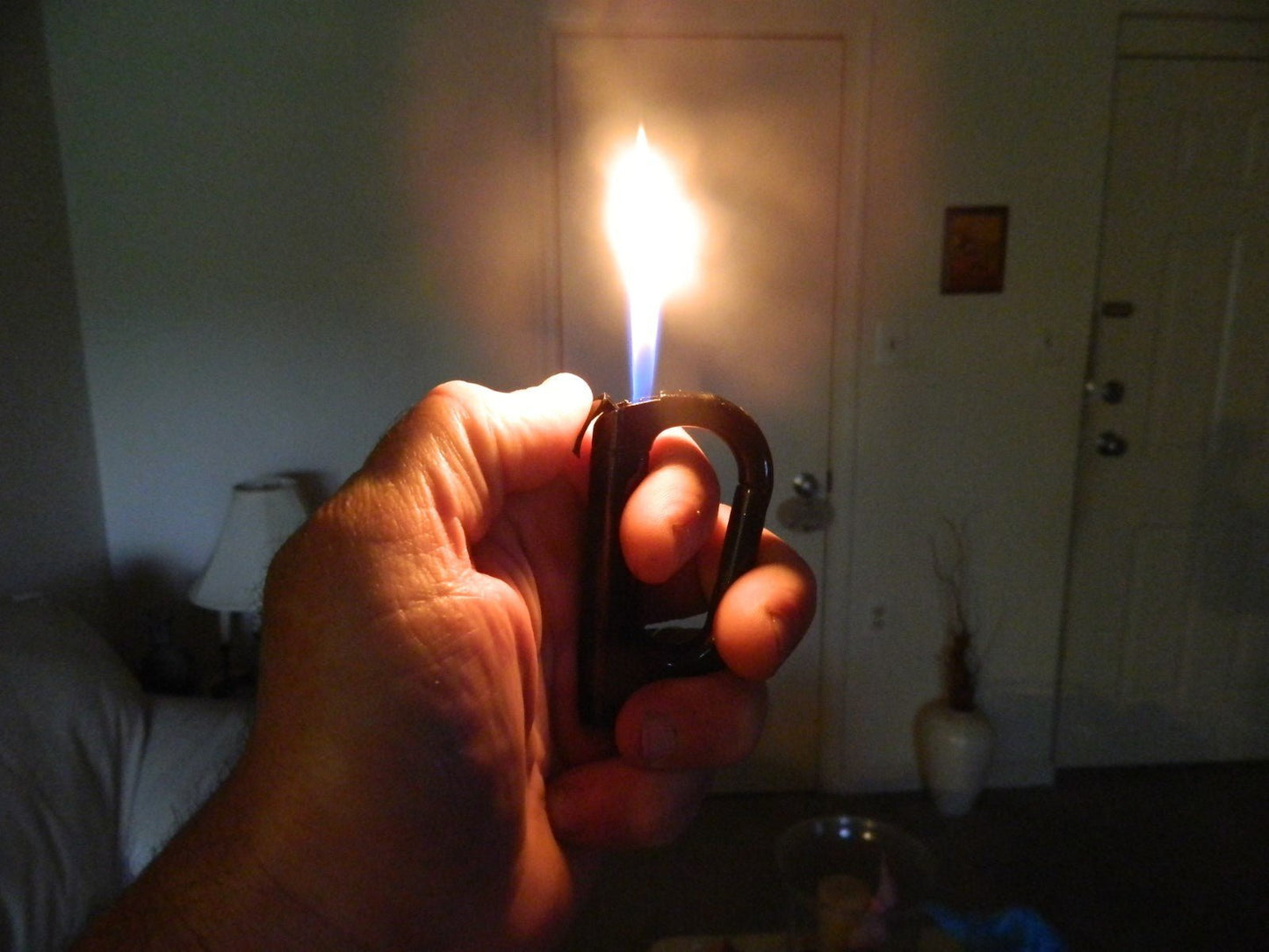 Carabiner D Ring Shaped Butane Lighter With Compass 4 Available Colors - Lighter Deals USA
