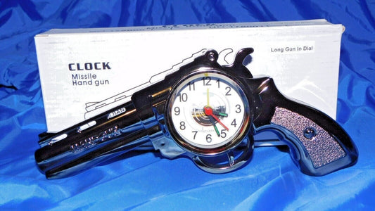Chrome Gun Shape Alarm Clock USA Stocked and Shipped - Lighter Deals USA