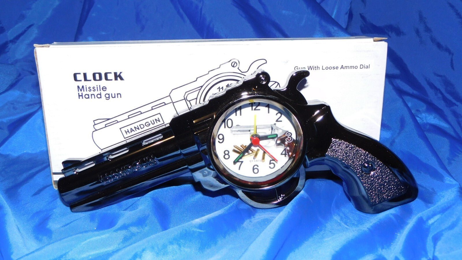 Chrome Gun Shape Alarm Clock USA Stocked and Shipped - Lighter Deals USA
