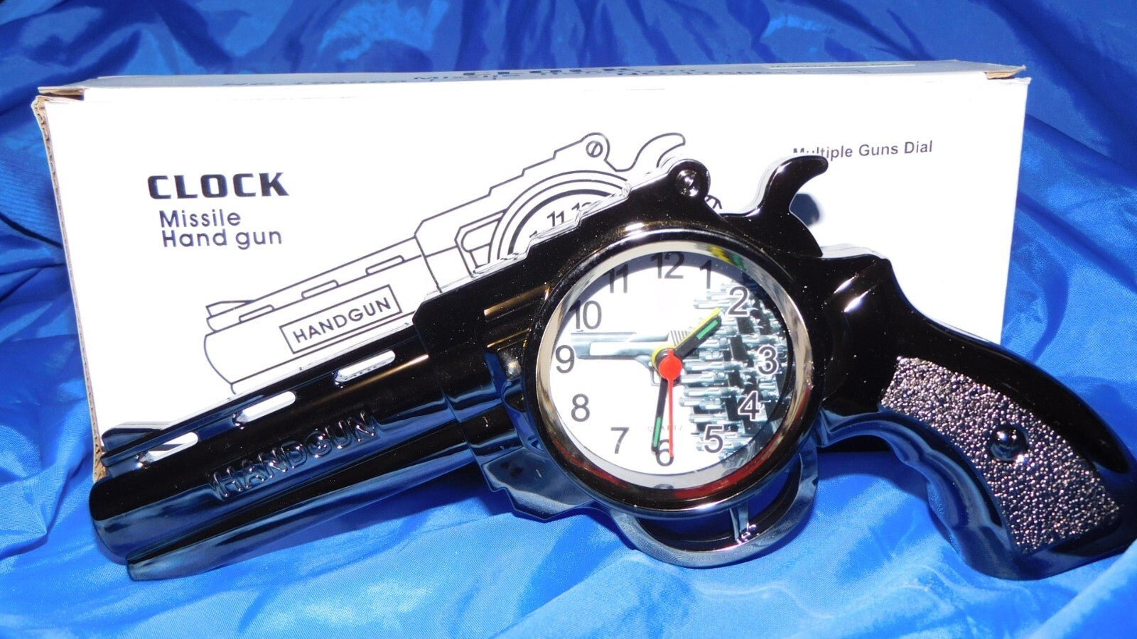 Chrome Gun Shape Alarm Clock USA Stocked and Shipped - Lighter Deals USA