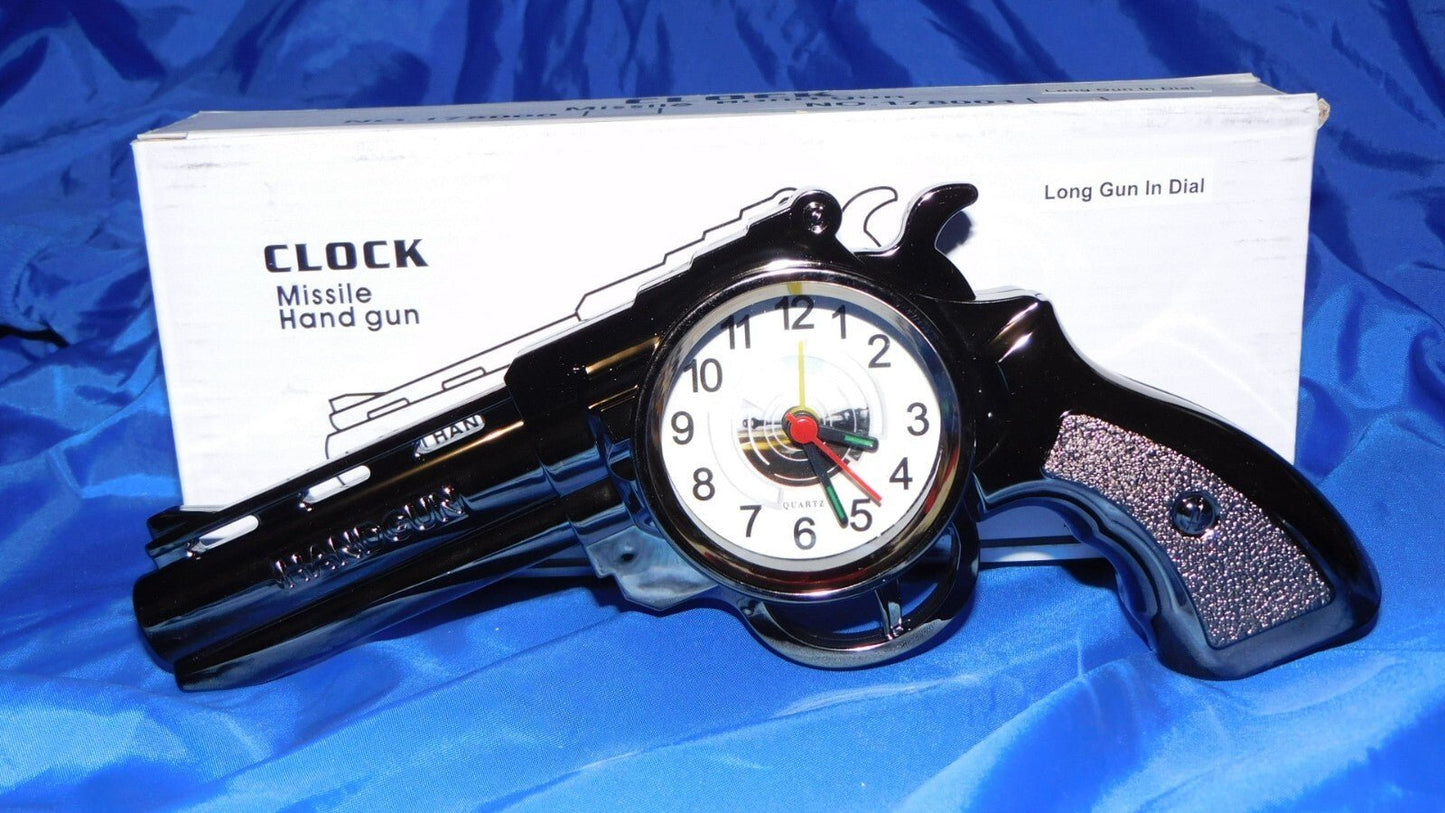 Chrome Gun Shape Alarm Clock USA Stocked and Shipped - Lighter Deals USA