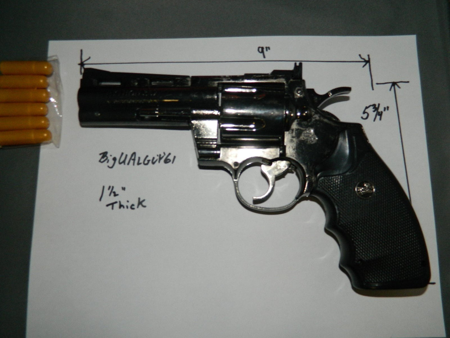 Colt Python 357 Gun Pistol Jet Torch Lighter Lifesize USA Stocked And Shipped - Lighter Deals USA
