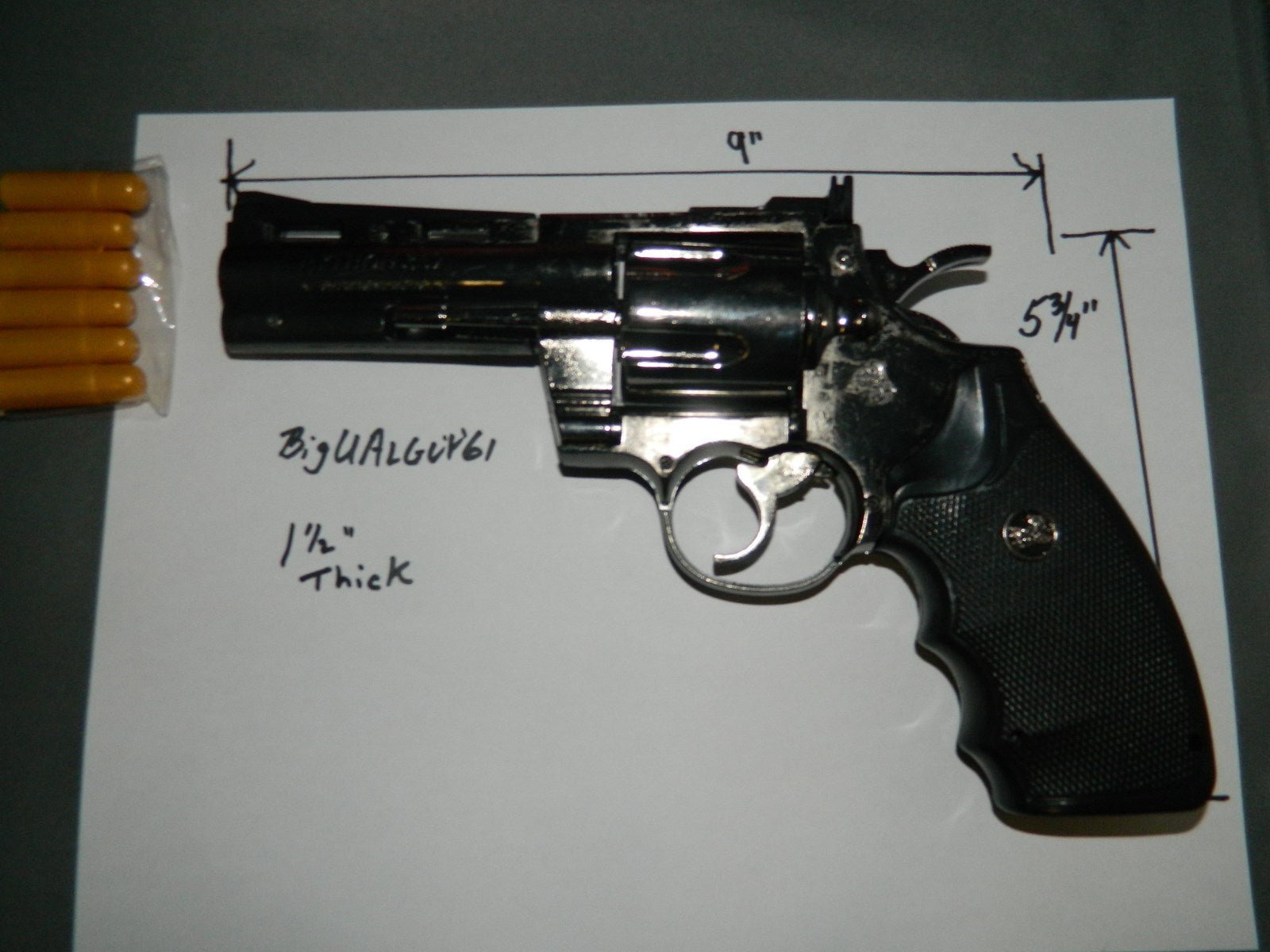 Colt Python 357 Gun Pistol Jet Torch Lighter Lifesize USA Stocked And Shipped - Lighter Deals USA