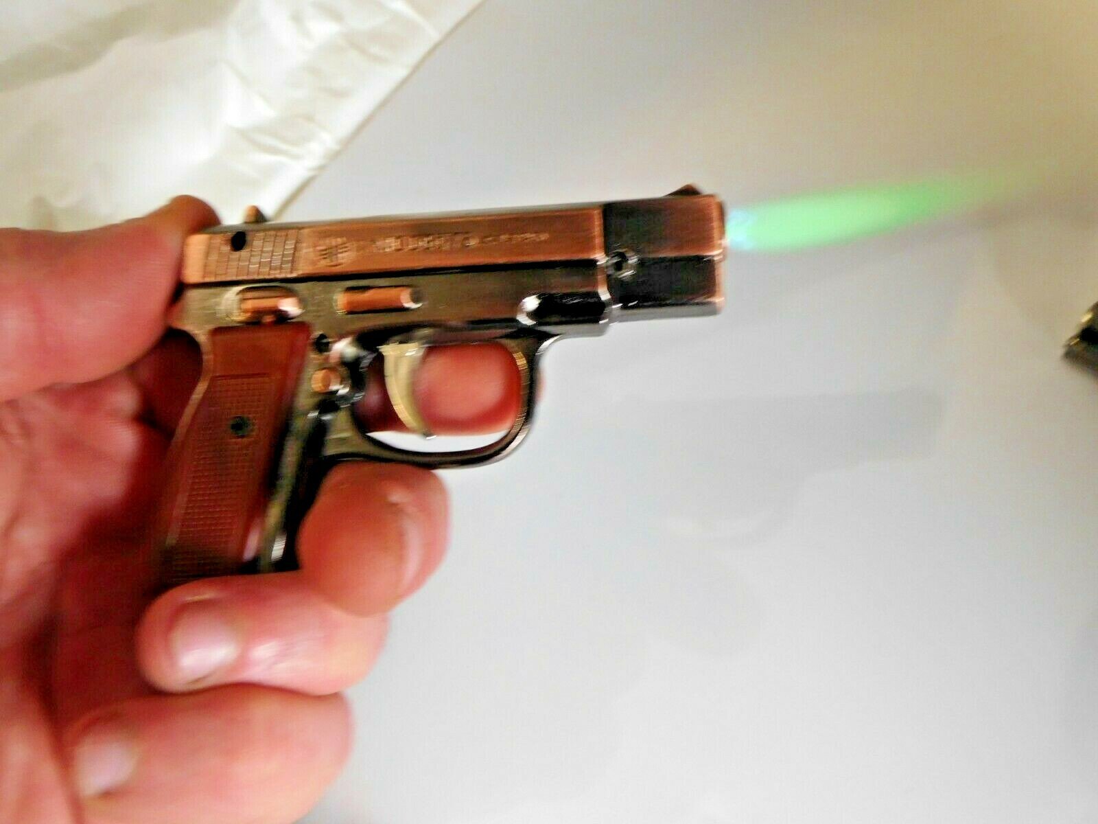 Combo Model 75 Gun Shape Jet Torch Lighter With Black Beretta Jet Torc - Lighter Deals USA
