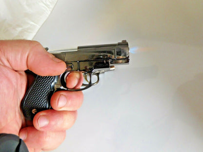 Combo Model 75 Gun Shape Jet Torch Lighter With Black Beretta Jet Torc - Lighter Deals USA
