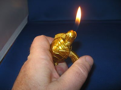 Cool Tortoise Turtle Shaped Butane Lighter Brass Color USA Stocked And - Lighter Deals USA