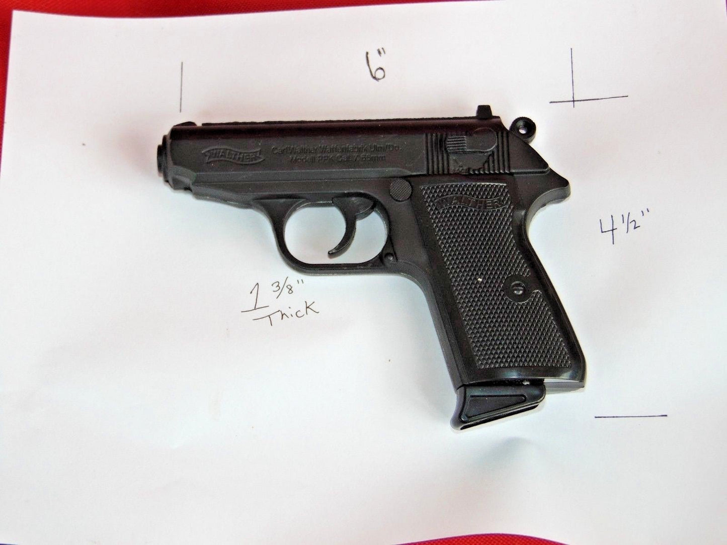 EXTRA Large Walther PPK Gun Shaped Jet Torch Lighter With Holster - Lighter Deals USA