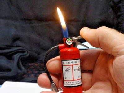 Fire Extinguisher Shaped Butane Cigarette Lighter USA Stocked NOT HazM - Lighter Deals USA