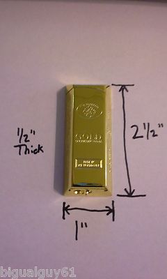 Gold Bullion Bar Refillable Butane Gas Lighter USA Stocked & Shipped - Lighter Deals USA
