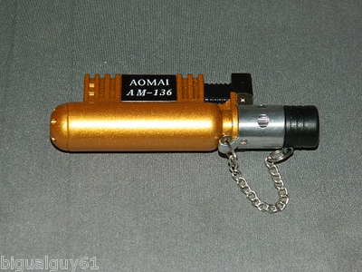 Gold Scuba Tank Shaped Windproof Jet Torch Lighter With Safety Cap USA - Lighter Deals USA