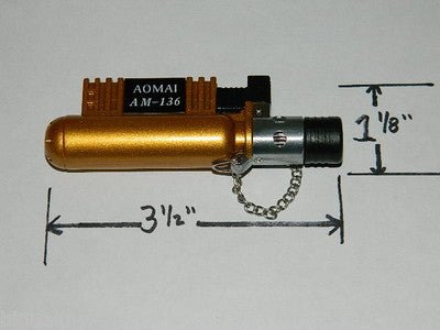 Gold Scuba Tank Shaped Windproof Jet Torch Lighter With Safety Cap USA - Lighter Deals USA