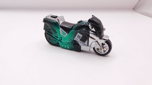 Green Racing Motorcycle Butane Lighter USA Stocked and Shipped - Lighter Deals USA