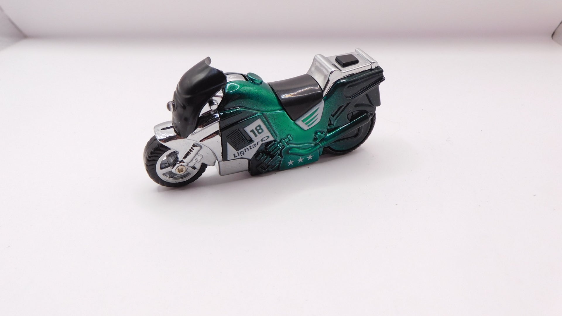 Green Racing Motorcycle Butane Lighter USA Stocked and Shipped - Lighter Deals USA