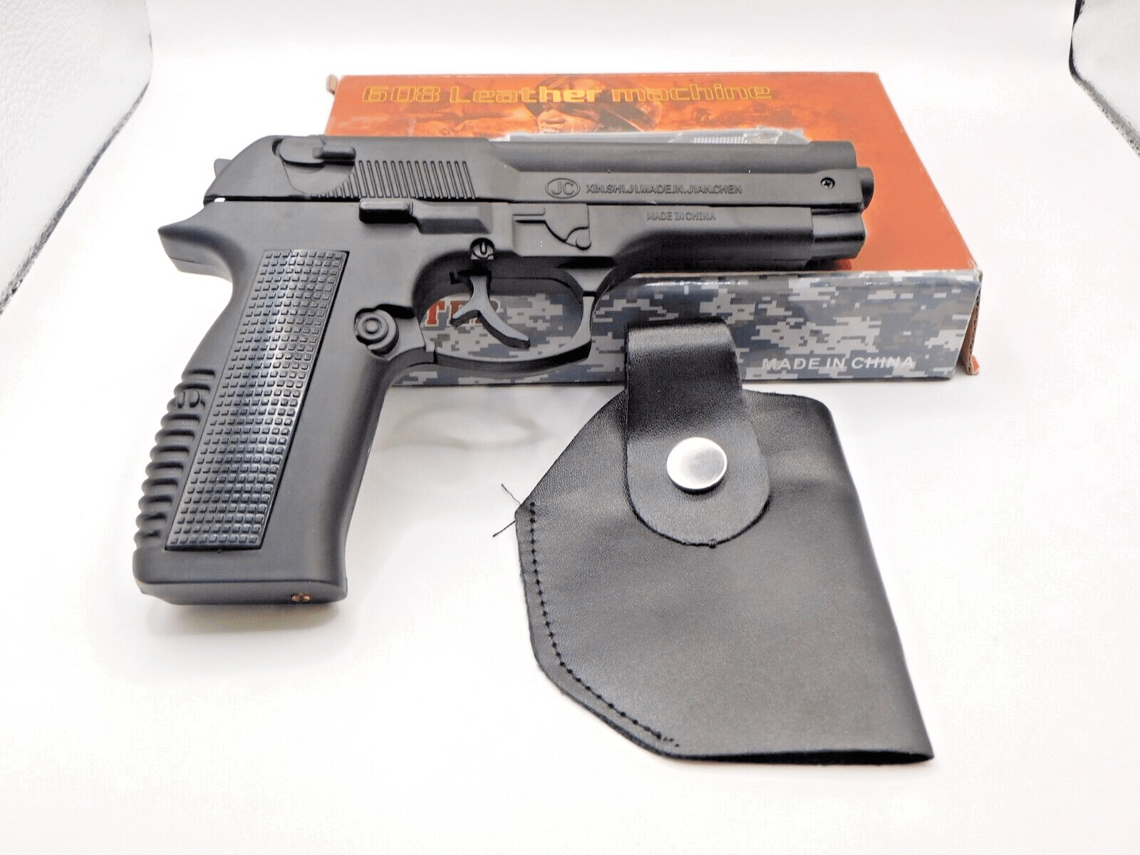 Heavy Metal Black Slide Action Gun Pistol Jet Torch Lighter USA Stocked - Lighter Deals USA