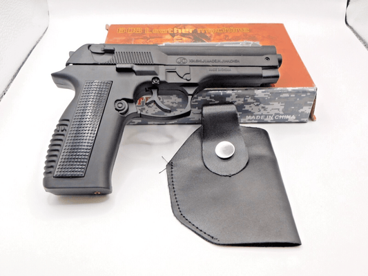 Heavy Metal Black Slide Action Gun Pistol Jet Torch Lighter USA Stocked - Lighter Deals USA