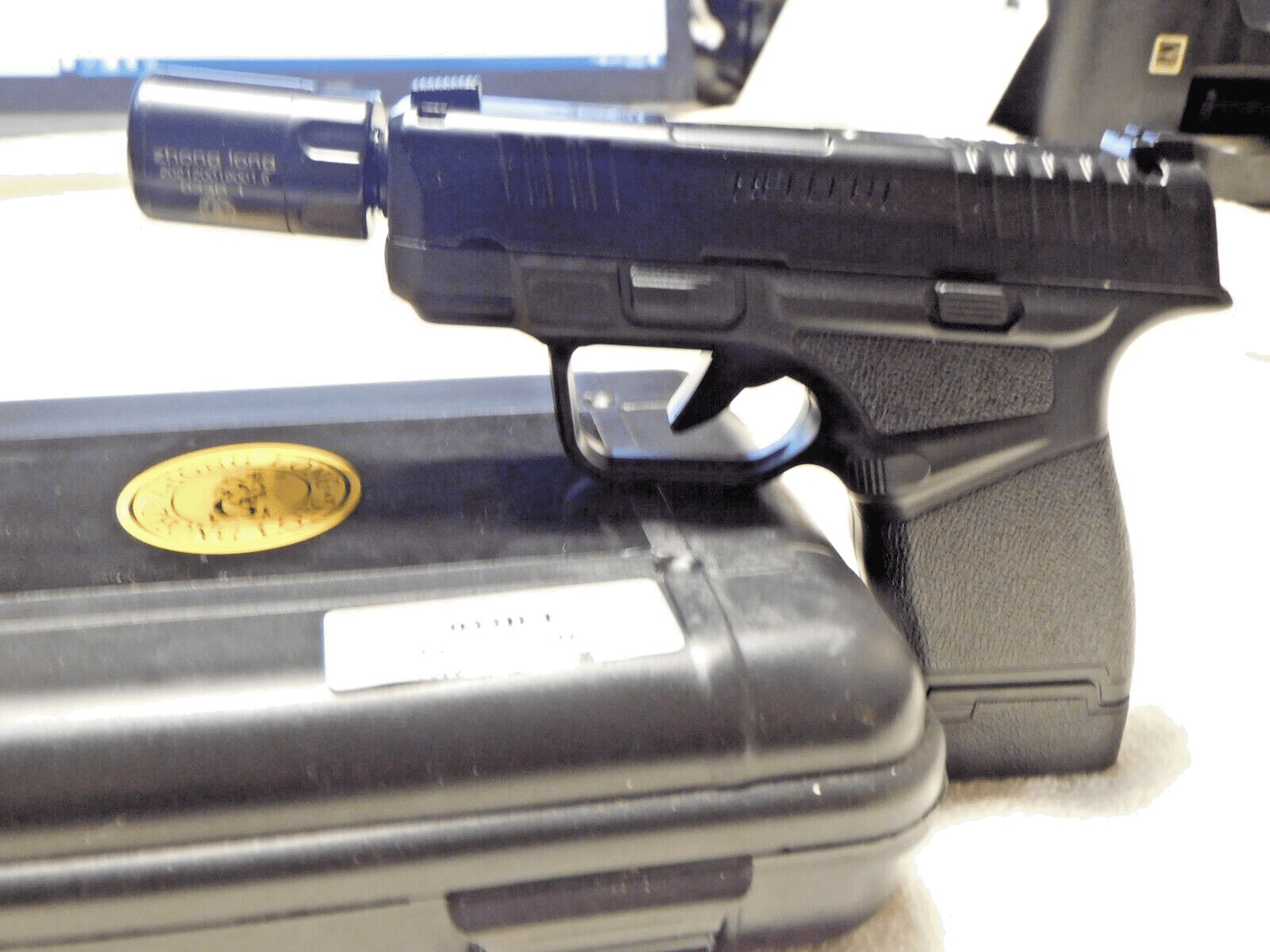 HELLCAT Pistol Shaped Gun Lighter ABS/ Metal Fine Quality W/Case & Barrel Attachment - Lighter Deals USA