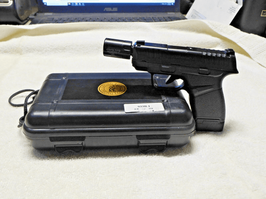HELLCAT Pistol Shaped Gun Lighter ABS/ Metal Fine Quality W/Case & Barrel Attachment - Lighter Deals USA