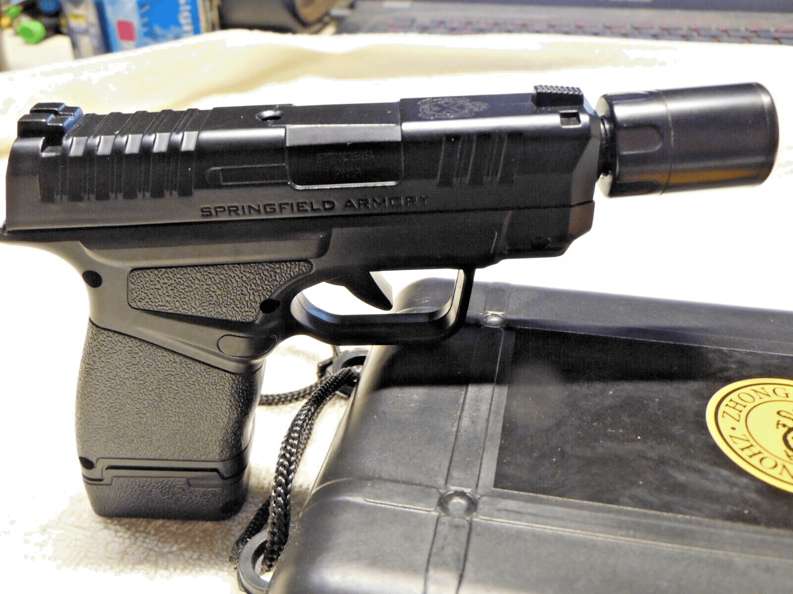 HELLCAT Pistol Shaped Gun Lighter ABS/ Metal Fine Quality W/Case & Barrel Attachment - Lighter Deals USA