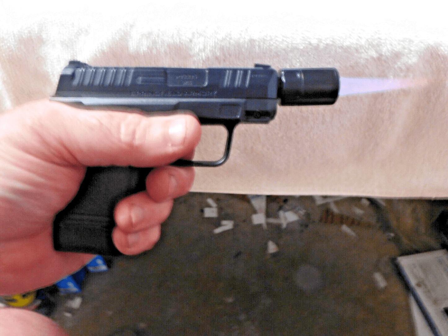 HELLCAT Pistol Shaped Gun Lighter ABS/ Metal Fine Quality W/Case & Barrel Attachment - Lighter Deals USA