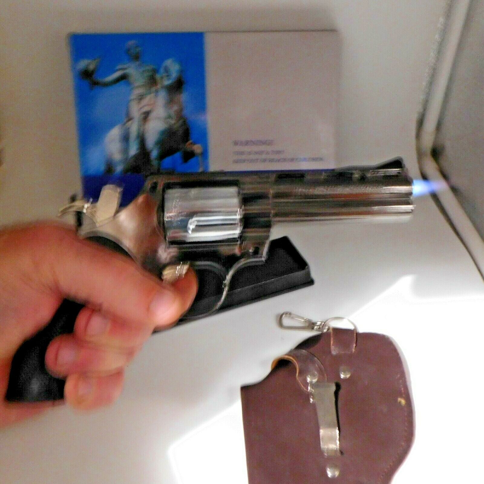 Junior Colt Python 357 Gun Pistol Jet Torch Lighter USA Stocked And Shipped - Lighter Deals USA